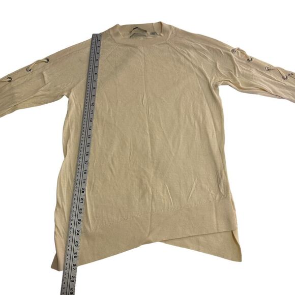 All Saints Merino Wool Long Sleeve Cut Out Cold Shoulder Top Size Small - Picture 6 of 7